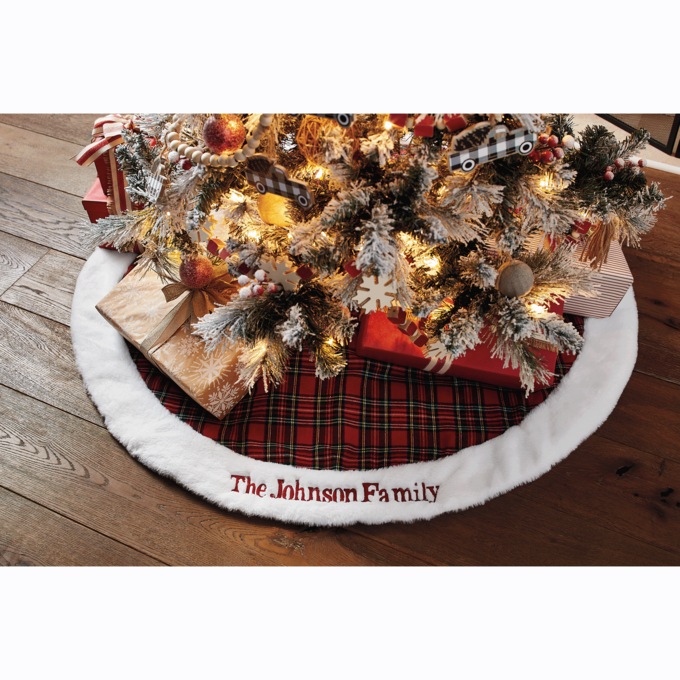 Tartan Plaid Tree Skirt, , large