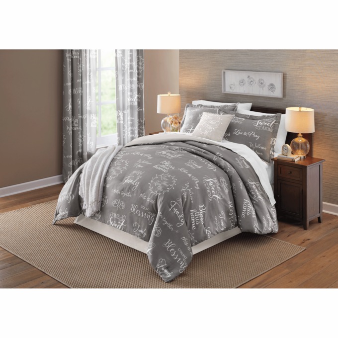 Family Sentiments Comforter Set, Accent Pillow, Panel Pair and Valance, , large