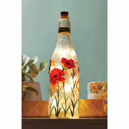 Lit Poppies Decorative Bottle, , large