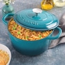 Crock Pot Artisan 5-qt. Enameled Cast Iron Dutch Oven with Lid, Teal Ombre, large
