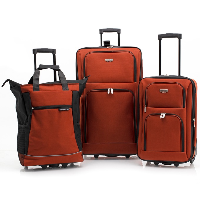 3 Piece Expandable Travel Luggage Set Country Door