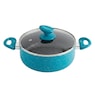 Chef Tested 11-Piece Granite Ceramic Nonstick Cookware Set, Teal, large