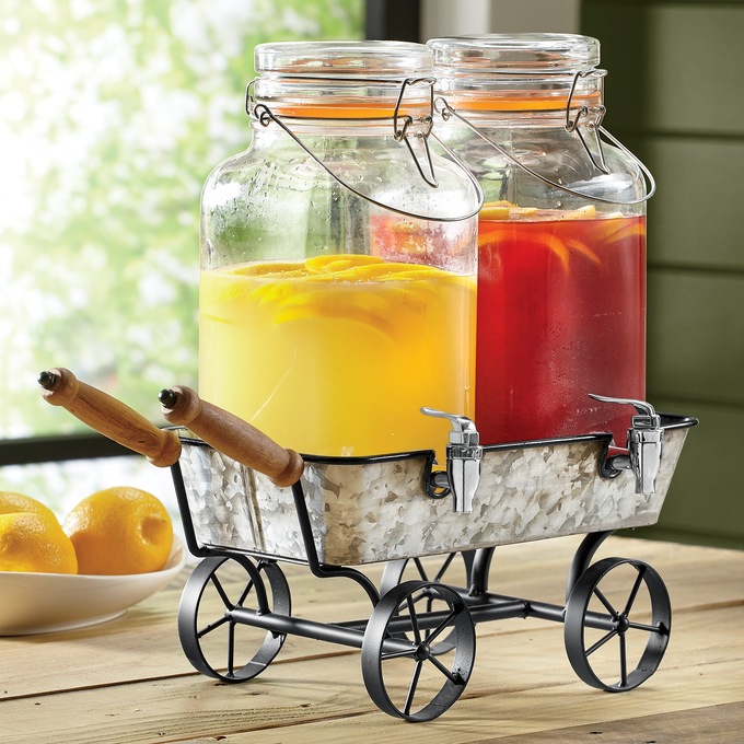 Wagon Double Beverage Dispenser Country Door