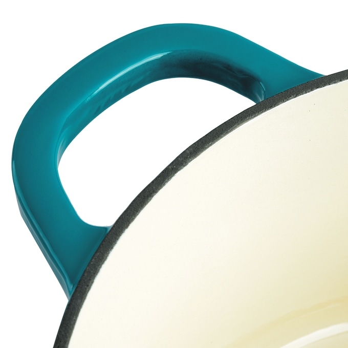 Crock Pot Artisan 5-qt. Enameled Cast Iron Dutch Oven with Lid, Teal Ombre, large