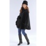 Fleece Ruffle-Trim Cape, , large