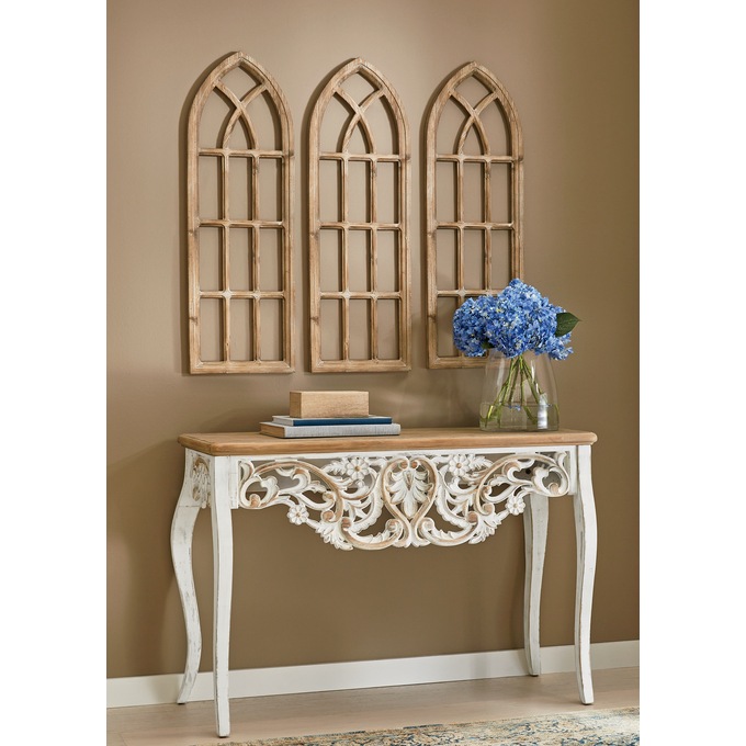 Aspen Carved Console Table, , large