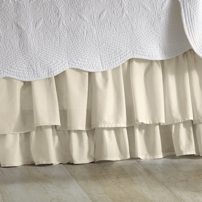 Cottage Voile Bedskirt, , large