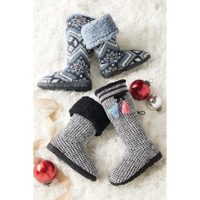 MUK LUKS Tabbi Fold Over Slipper Boot, , large