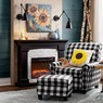 Crawford Faux Brick Fireplace, , large