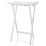 Louis 5-Piece Tray Table Set, White, large