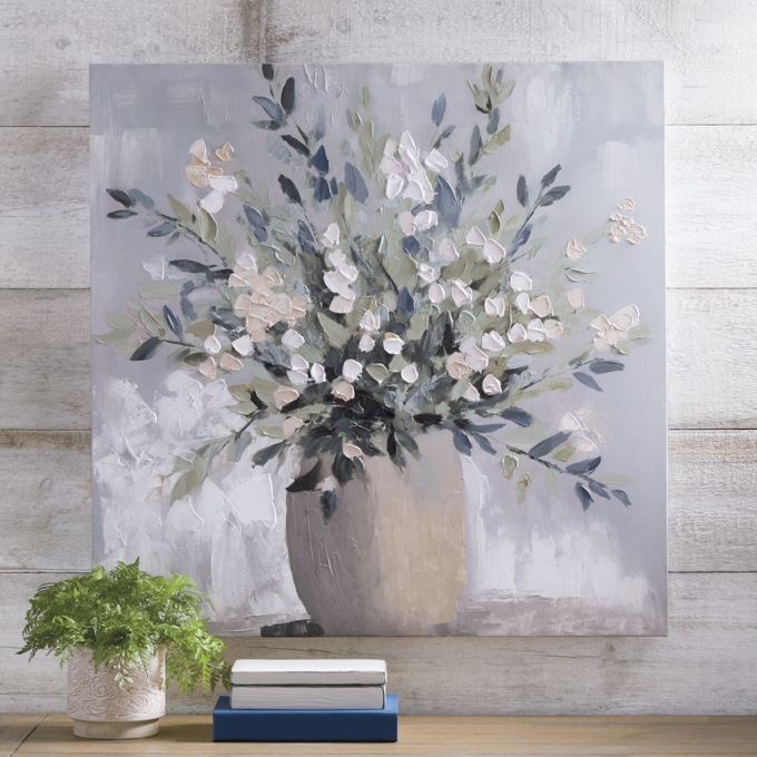 Spring Greens Embossed Wall Art, , large