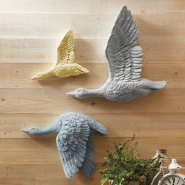 Set of 3 Figural Birds Wall Art, , large