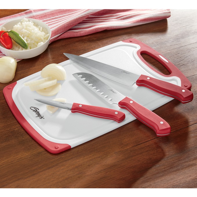 Ginny's® Knife Set with Matching Cutting Board, , large