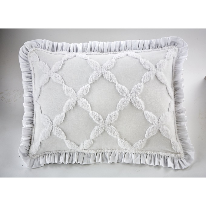 Angelica Ruffle Chenille Sham, , large