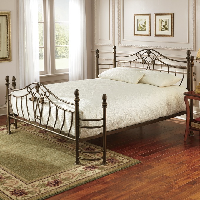 Vienna Bed Country Door Vienna Bed Country Door, Leann Graceful Scroll Bronze Iron Bed Frame King