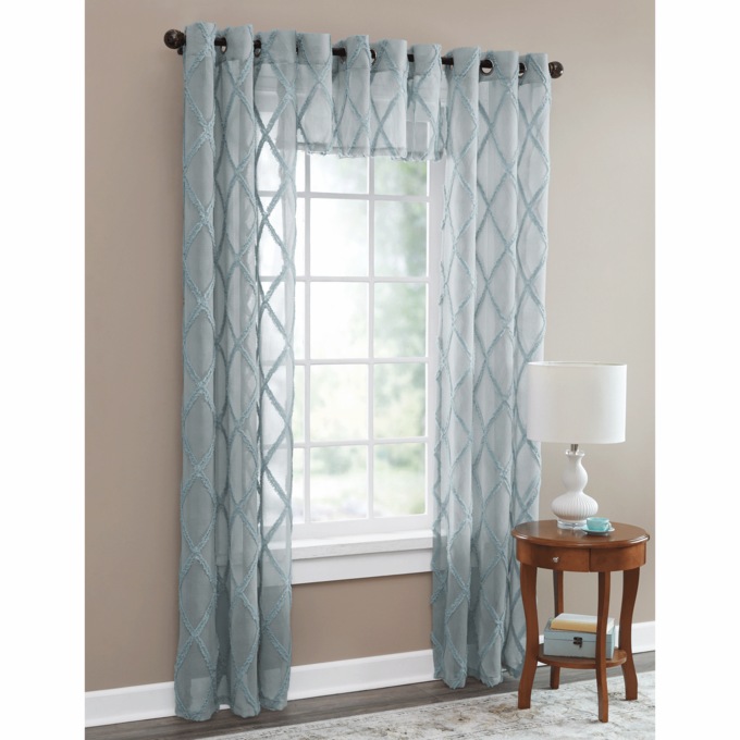 Sutton Semi-Sheer Grommet Valance, , large