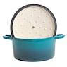 Crock Pot Artisan 3-qt. Enameled Cast Iron Dutch Oven with Lid, Gradient Teal, large