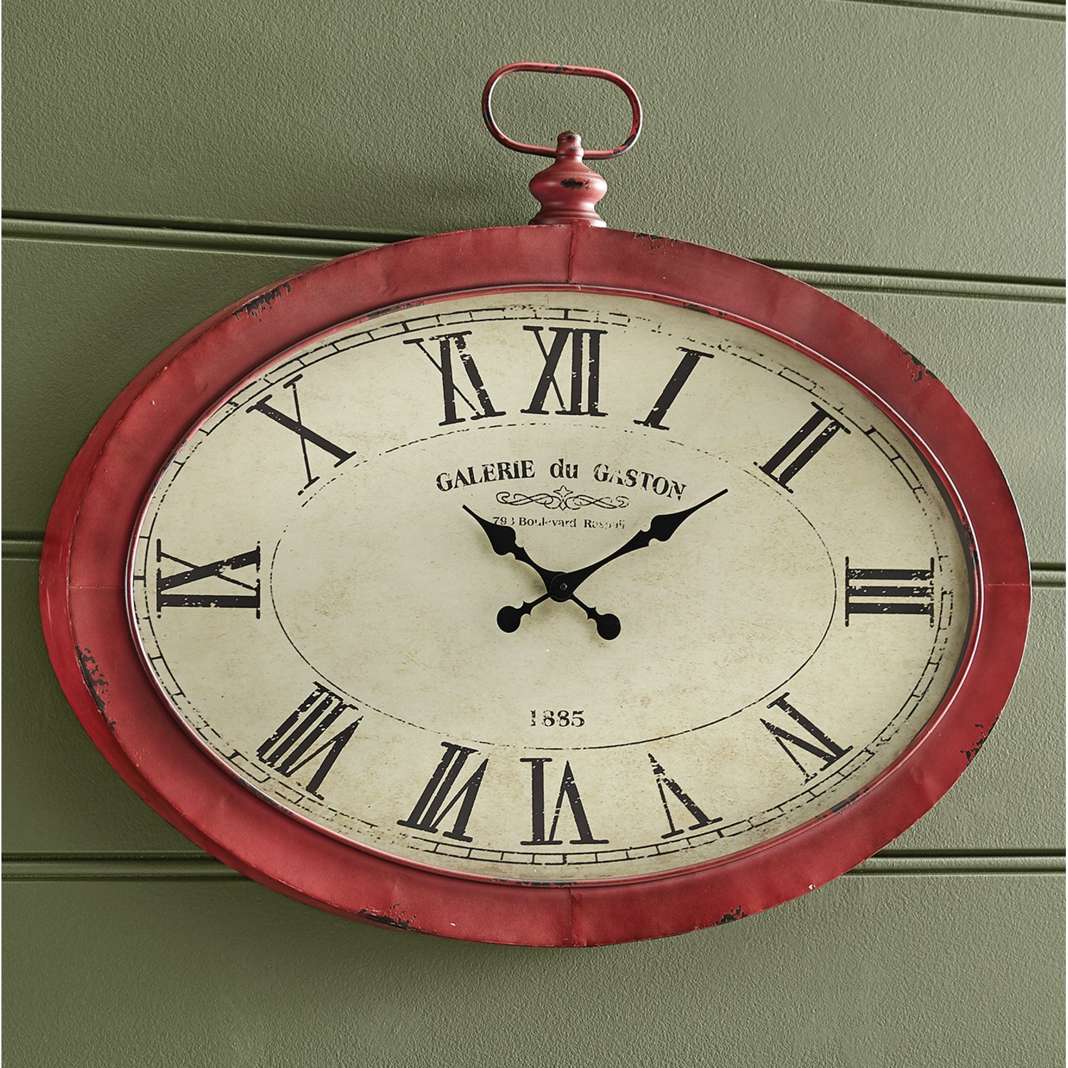 Oval Wall Clock Country Door