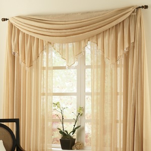 Crushed Voile Ascot Valance, , large