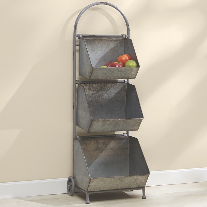 3 Tier Galvanized Cart Country Door