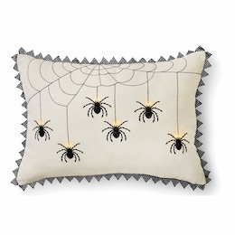 LED Spider Decorative Accent Pillow, , large