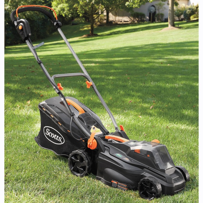 Scotts 20V MAX 16-inch Cordless Electric Lawn Mower, , large