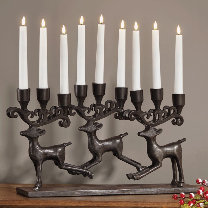 Antique-Style Reindeer Candleholder, , large