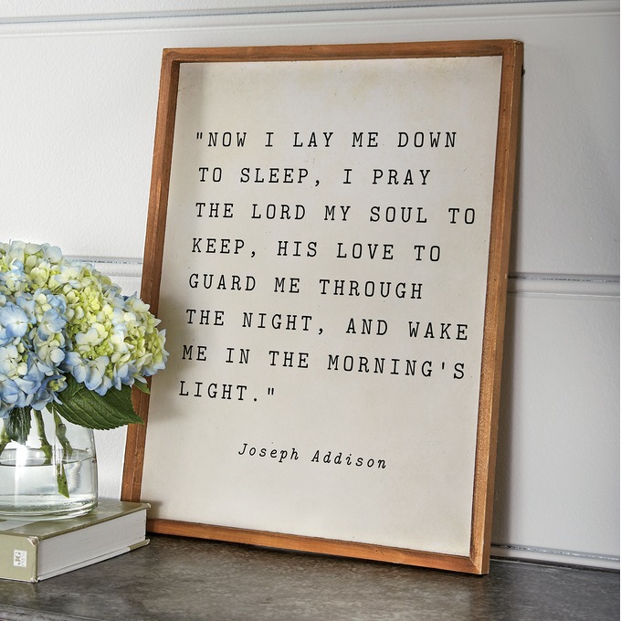 Now I Lay Me Down To Sleep Wall Art Country Door