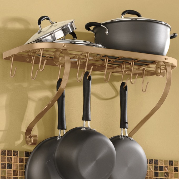 Wall Mount Bookshelf Pot Rack Country Door