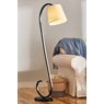 Serendipity Curved Metal Floor Lamp with Fabric Shade, , large