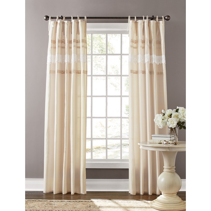 Pleated Cluny Lace Panel , , large