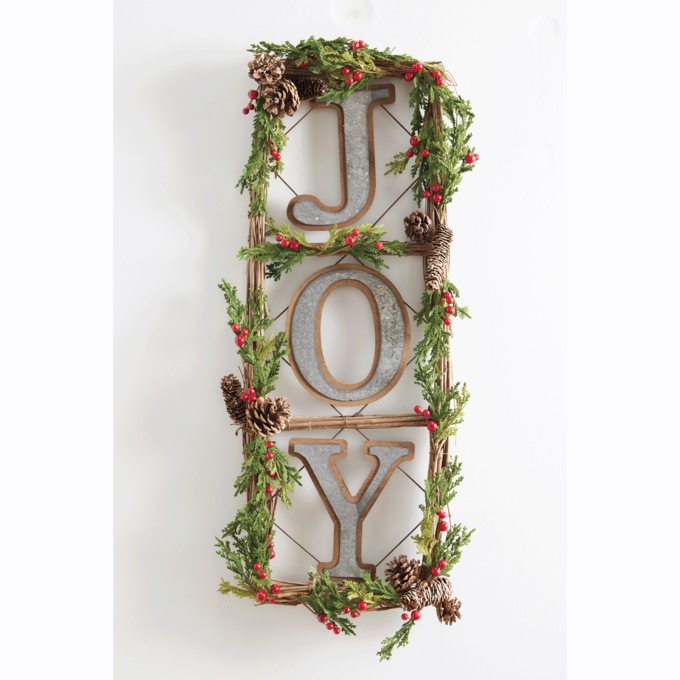 Rectangular Joy Wreath, , large