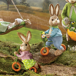 Cottontails Sisal Bunny on Bike or Scooter, , large