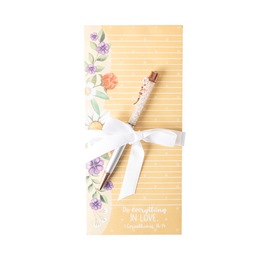 Floral Notepad and Pen Set, , large
