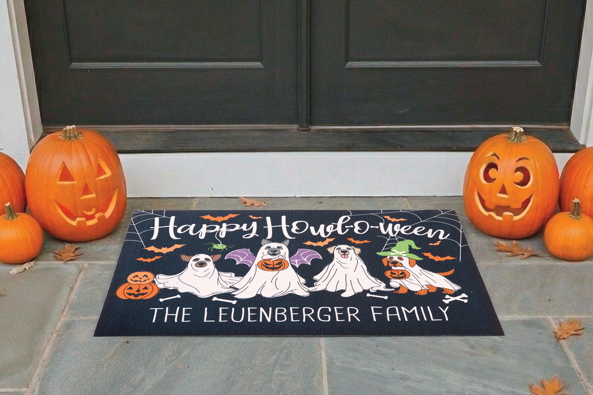 Personalized Halloween Pet Indoor/Outdoor Mat - 18" x 27", , large