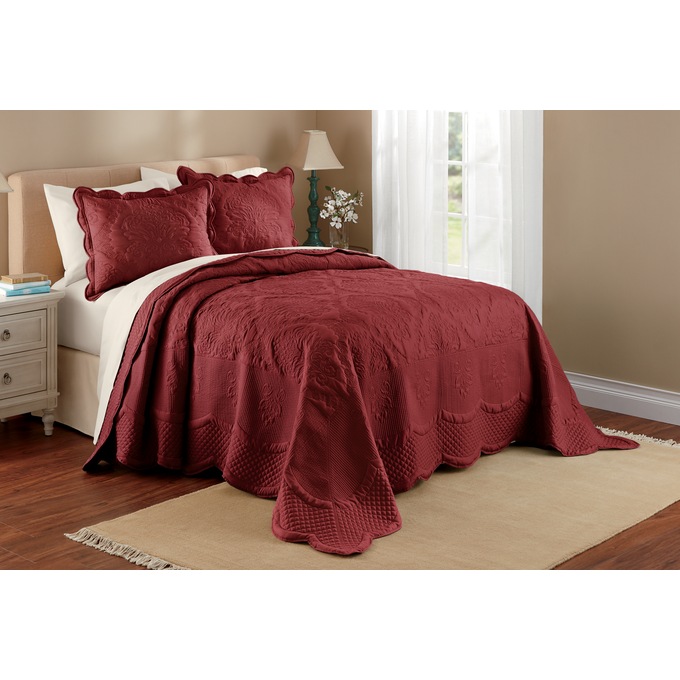 Caspian Scalloped Bedspread, , large