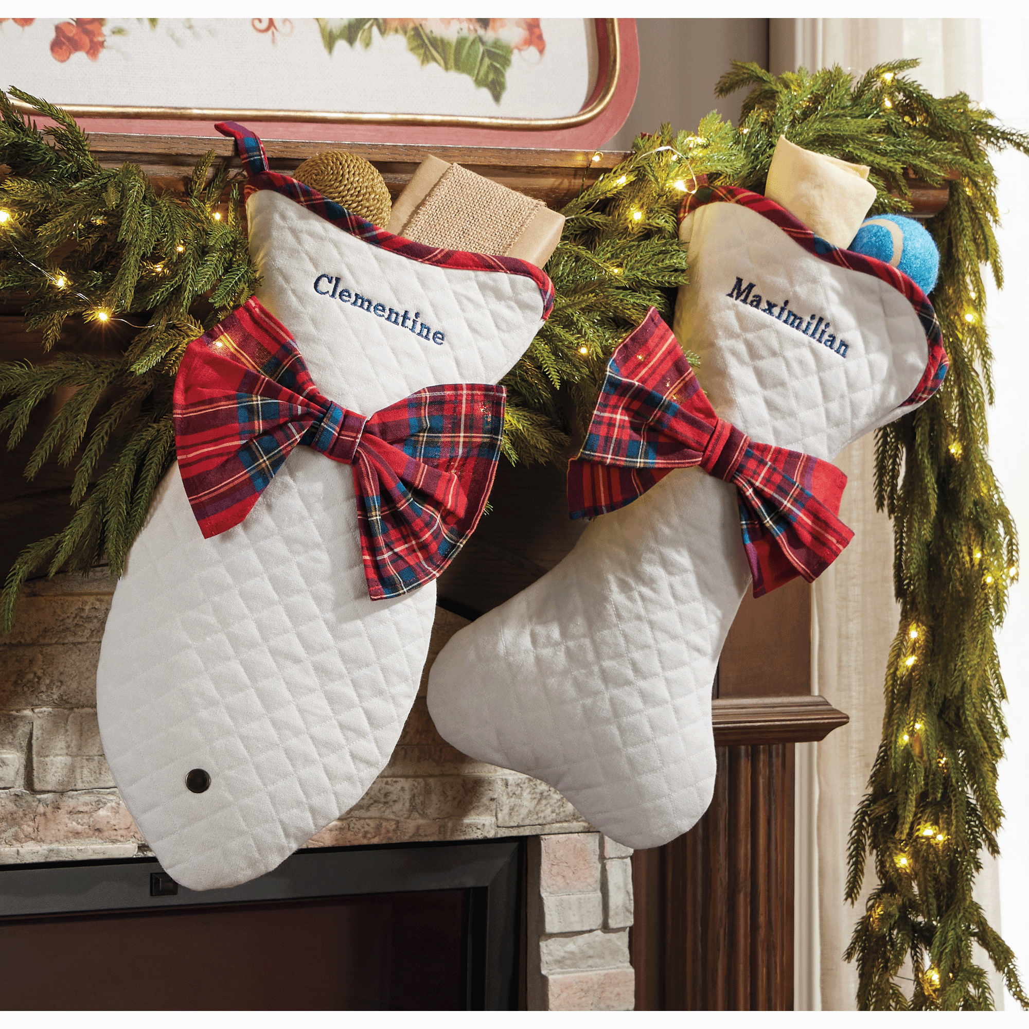 Quilted Pet Christmas Stocking, , large