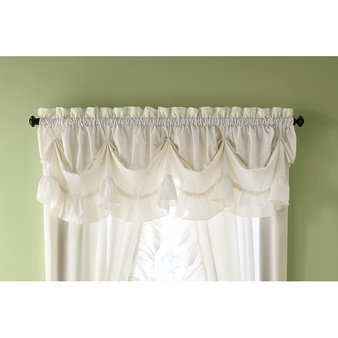 Mayfair Romantic Semi-Sheer Queen Anne Valance, , large
