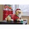 Light-Up Puppy Figurine with Santa Hat, , large
