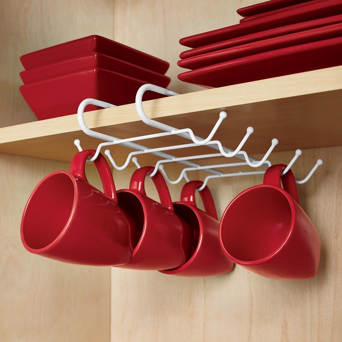 Under Shelf Mug Holder, Hanging Mug Rack