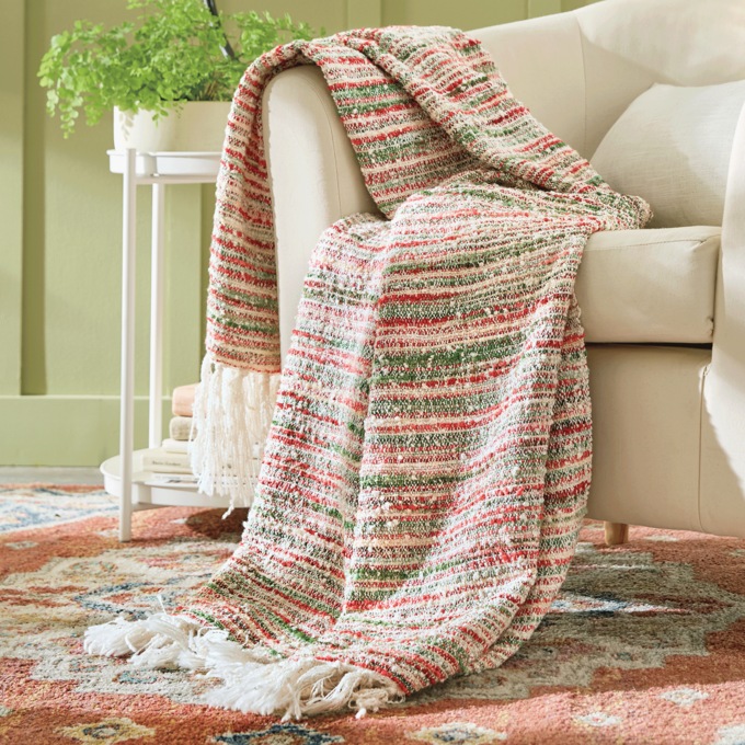 Textured Marled Throw, , large
