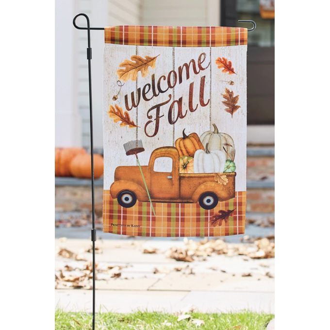 Harvest Blessings Garden Flag - 12" x 18", Multi, large