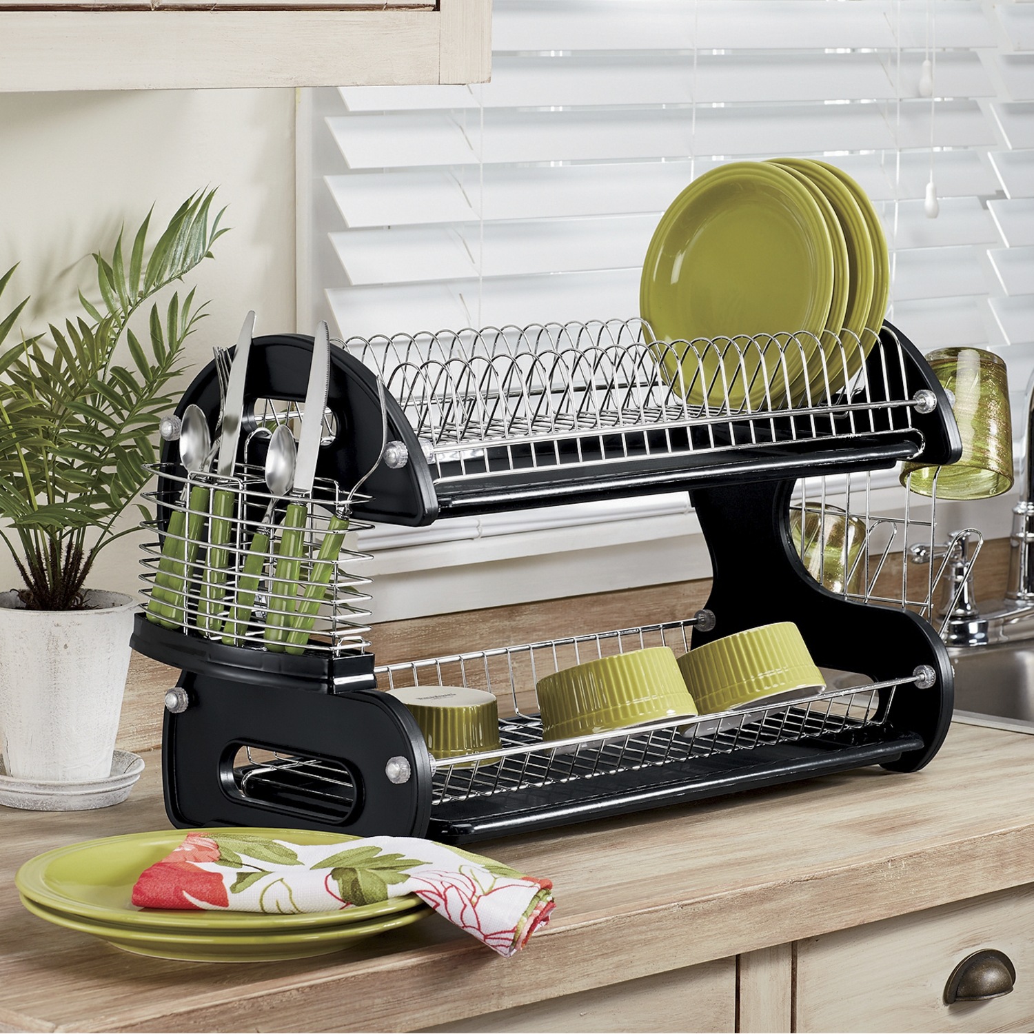 Stainless Steel 2 Tier Dish Rack