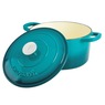 Crock Pot Artisan 5-qt. Enameled Cast Iron Dutch Oven with Lid, Teal Ombre, large