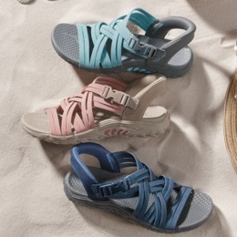 Skechers Women's Slip-Ins Reggae Morning Light Sandal, , large