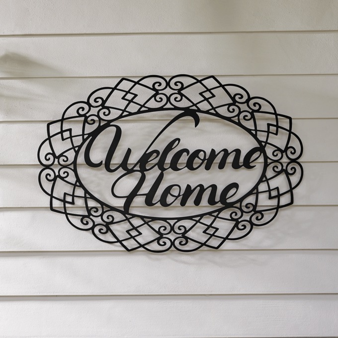 Metal Welcome Home Sign, , large