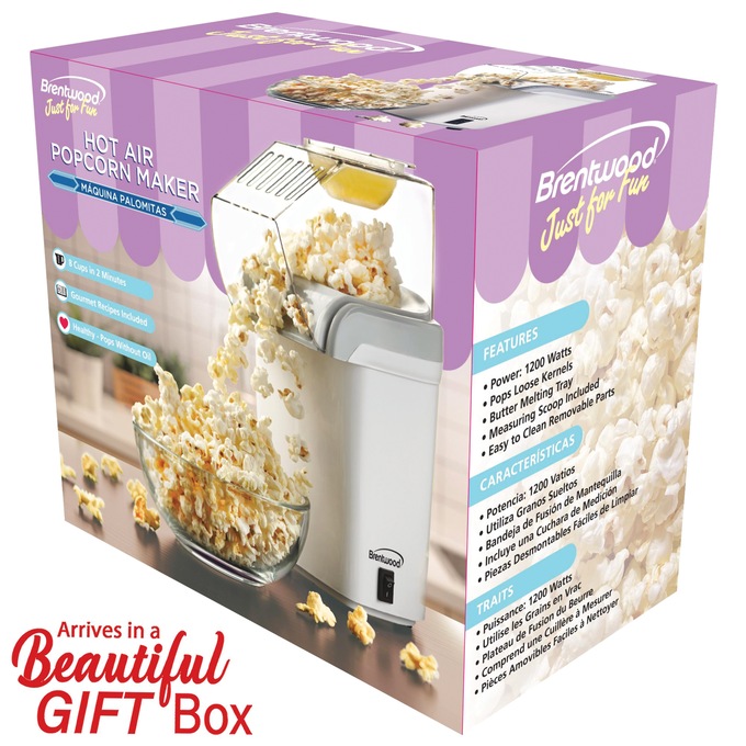 Brentwood 8-Cup Hot Air Popcorn Maker, , large