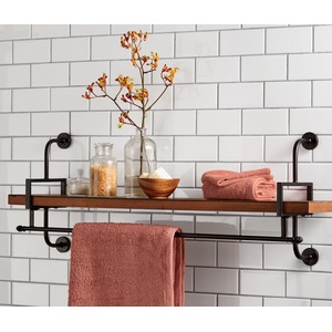 Grayson Wall Shelf with Hanging Rod, , large