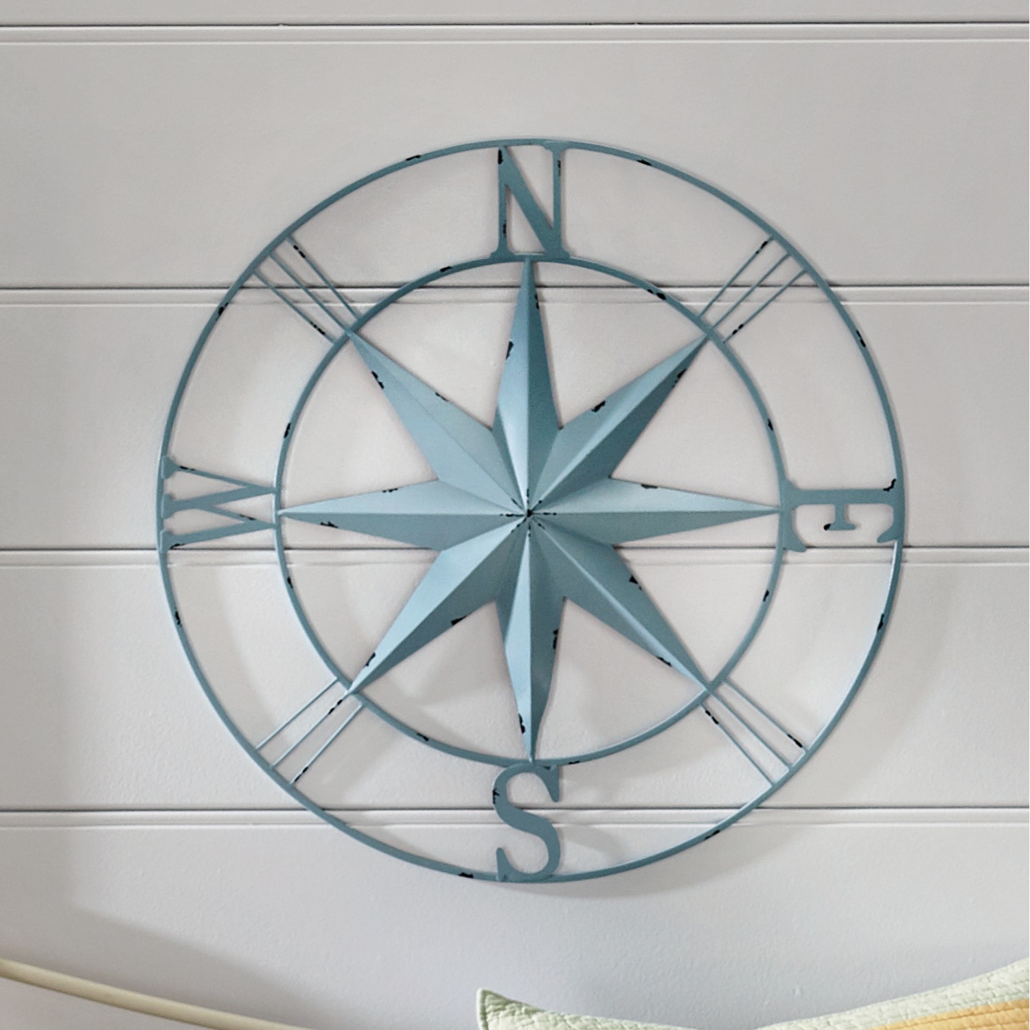 Chic Metal Compass Wall Art Country Door