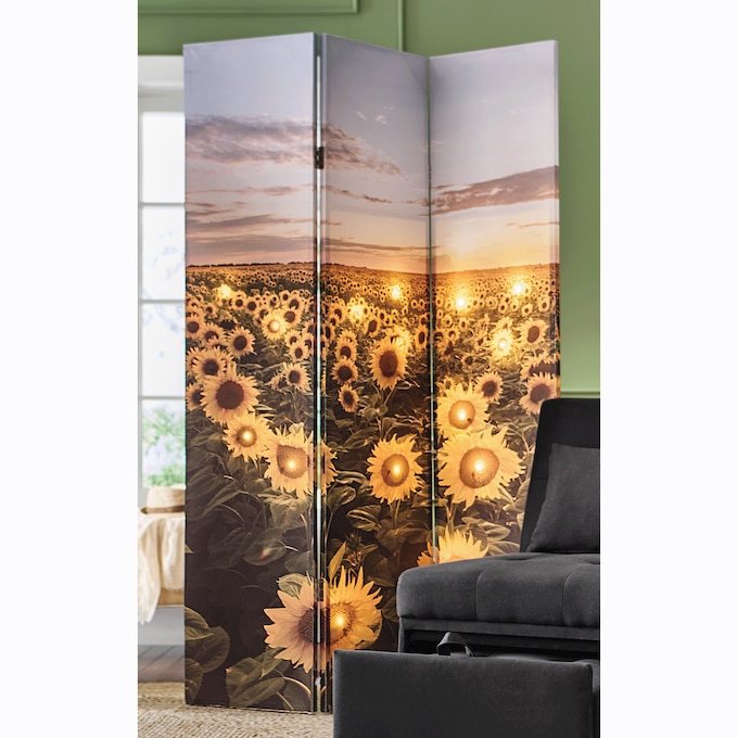 Lit Sunflower Room Screen, , large